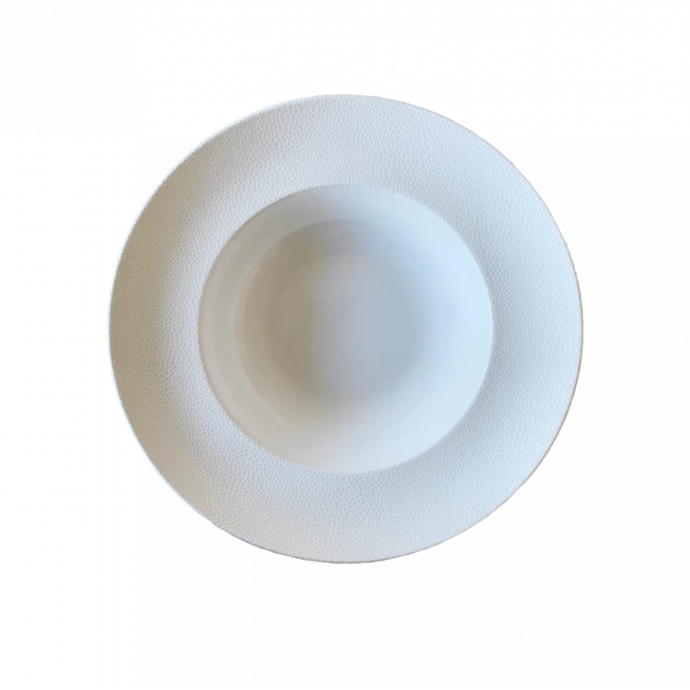 Assiette à Pâtes Galuchat En Porcelaine Blanche 27 Cm 3 Assiette à Pâtes Galuchat En Porcelaine Blanche 27 Cm