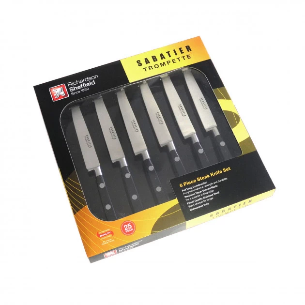 Coffret 6 Couteaux Steak 23 Cm Sabatier Trompette 4 Coffret 6 Couteaux Steak 23 Cm Sabatier Trompette – Image 2