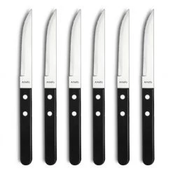 Coffret 6 Couteaux Steak Pizza 21,6 Cm Amefa