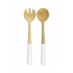 Couverts à Salade En Bambou 31 Cm Pebbly