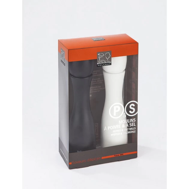 Duo Moulin à Poivre Et à Sel Tahiti 20 Cm Noir Et Blanc Peugeot 4 Duo Moulin à Poivre Et à Sel Tahiti 20 Cm Noir Et Blanc Peugeot – Image 2
