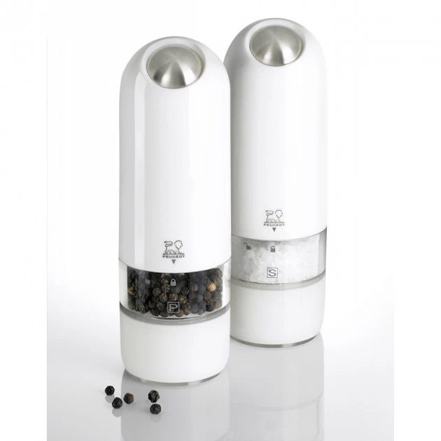Duo Moulin à Poivre Et Sel Electrique Alaska 17 Cm Blanc Peugeot 5 Duo Moulin à Poivre Et Sel Electrique Alaska 17 Cm Blanc Peugeot – Image 3