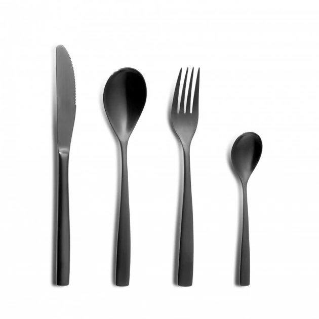 Ménagère 24 Pièces BCN COLORS Noir Inox 18% 3 Mm Comas 3 Ménagère 24 Pièces BCN COLORS Noir Inox 18% 3 Mm Comas