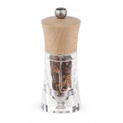 Moulin à Piment Oléron 14 Cm Transparent-Bois Naturel Peugeot