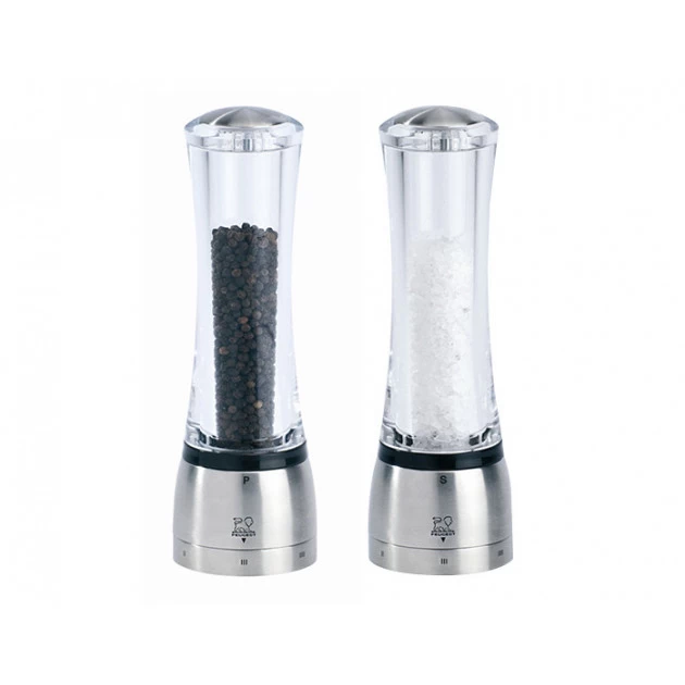 Moulin à Sel Daman U'Select 21 Cm Transparent-Inox Peugeot 4 Moulin à Sel Daman U'Select 21 Cm Transparent-Inox Peugeot – Image 2